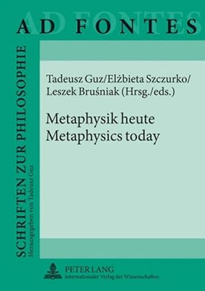 Seller image for Metaphysik heute . Metaphysics today for sale by moluna