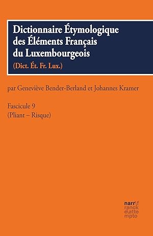 Immagine del venditore per Dictionnaire tymologique des lments Francais du Luxembourgeois venduto da moluna