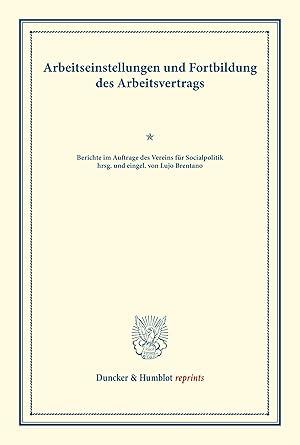 Bild des Verkufers fr Arbeitseinstellungen und Fortbildung des Arbeitsvertrags zum Verkauf von moluna