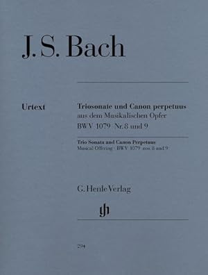 Immagine del venditore per Triosonate und Canon perpetuus aus dem Musikalischen Opfer fr Floete, Violine und Continuo, BWV 1079 Nr. 8 und 9 venduto da moluna