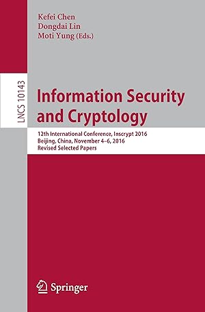 Seller image for Information Security and Cryptology for sale by moluna