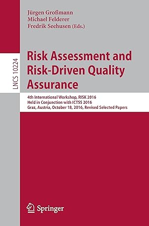 Image du vendeur pour Risk Assessment and Risk-Driven Quality Assurance mis en vente par moluna