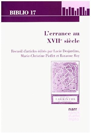 Image du vendeur pour L\ errance au XVIIe sicle mis en vente par moluna