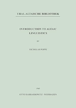 Seller image for Introduction to Altaic Linguistics for sale by moluna