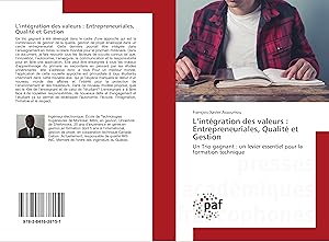 Bild des Verkufers fr L intgration des valeurs : Entrepreneuriales, Qualit et Gestion zum Verkauf von moluna