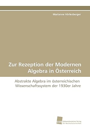 Seller image for Zur Rezeption der Modernen Algebra in sterreich for sale by moluna