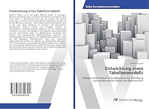 Seller image for Entwicklung eines Tabellenmodells for sale by moluna