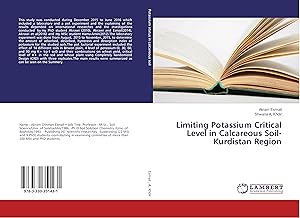 Imagen del vendedor de Limiting Potassium Critical Level in Calcareous Soil- Kurdistan Region a la venta por moluna
