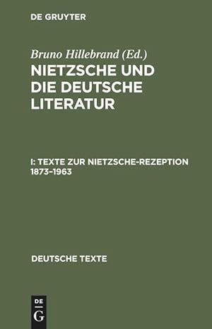 Seller image for Texte zur Nietzsche-Rezeption 1873-1963 for sale by moluna