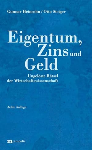 Bild des Verkufers fr Eigentum, Zins und Geld zum Verkauf von moluna