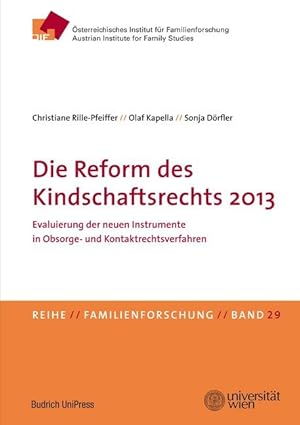 Bild des Verkufers fr Die Reform des Kindschaftsrechts 2013 zum Verkauf von moluna