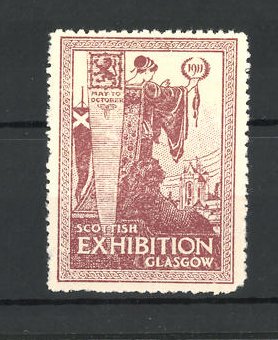 Image du vendeur pour Reklamemarke Glasgow, Scottish Exhibition 1911, Gttin am Ortsrand, braun mis en vente par Bartko-Reher