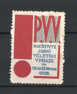 Seller image for Reklamemarke Prag, Navstivte Jarni Veletrh v Praze 1928, Messelogo for sale by Bartko-Reher