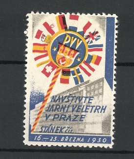 Seller image for Reklamemarke Prag, Navstivte Jarni Veletrh v Praze 1930, Messelogo for sale by Bartko-Reher