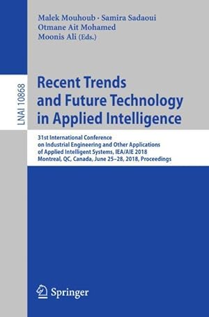 Bild des Verkufers fr Recent Trends and Future Technology in Applied Intelligence zum Verkauf von moluna