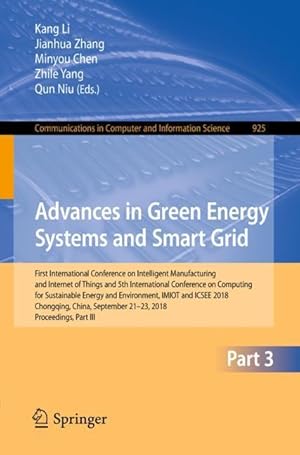 Seller image for Advances in Green Energy Systems and Smart Grid for sale by moluna
