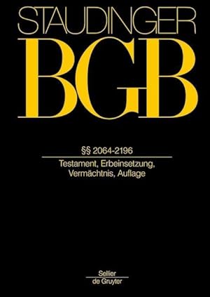 Seller image for Staudingers Kommentar BGB  2064-2196 (Testament 1) for sale by moluna