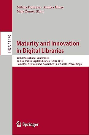 Bild des Verkufers fr Maturity and Innovation in Digital Libraries zum Verkauf von moluna