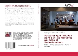 Imagen del vendedor de Factores que influyen para que las MiPymes accedan al financiamiento a la venta por moluna