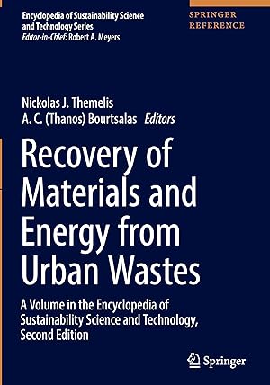 Image du vendeur pour Recovery of Materials and Energy from Urban Wastes: A Volume in the Encyclopedia of Sustainability Science and Technology, Second Edition mis en vente par moluna