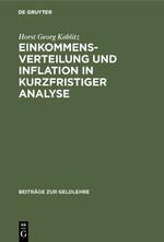 Seller image for Einkommensverteilung und Inflation in kurzfristiger Analyse for sale by moluna