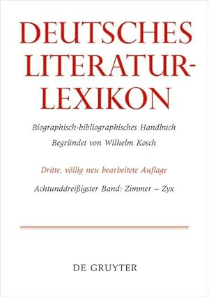 Bild des Verkufers fr Deutsches Literatur-Lexikon Zimmer - Zyx zum Verkauf von moluna