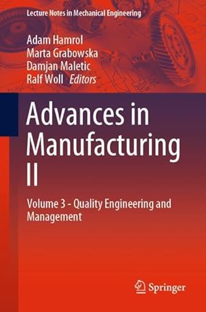Seller image for Advances in Manufacturing II for sale by moluna
