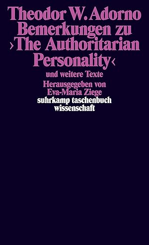 Bild des Verkufers fr Bemerkungen zu >The Authoritarian Personality< zum Verkauf von moluna