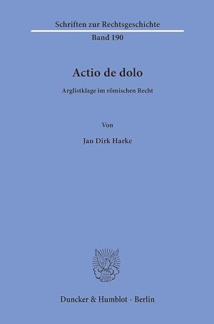 Seller image for Actio de dolo. for sale by moluna