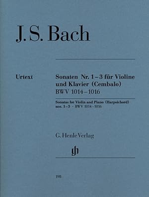 Bild des Verkufers fr Sonaten Nr.1, 2, 3 fr Violine und Klavier (Cembalo) - BWV 1014 (e-Moll), 1015 (A-Dur), 1016 (E-Dur), zum Verkauf von moluna