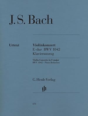 Bild des Verkufers fr Violinkonzert E-Dur BWV 1042, Klavierauszug zum Verkauf von moluna