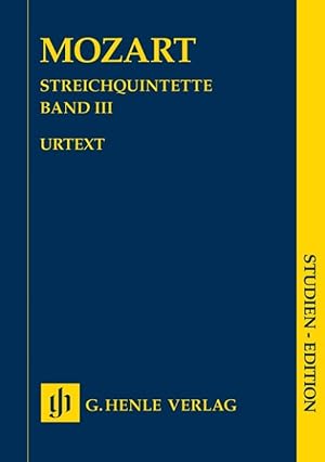 Bild des Verkufers fr Streichquintette, Studien-Edition. Bd.3 zum Verkauf von moluna