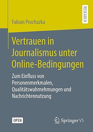 Seller image for Vertrauen in Journalismus unter Online-Bedingungen for sale by moluna