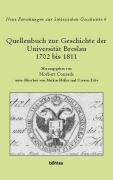 Bild des Verkufers fr Quellenbuch zur Geschichte der Universitaet Breslau 1702 zum Verkauf von moluna