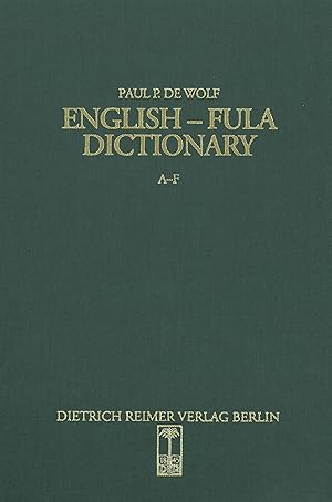 Bild des Verkufers fr English-Fula Dictionary, 3 Teile zum Verkauf von moluna