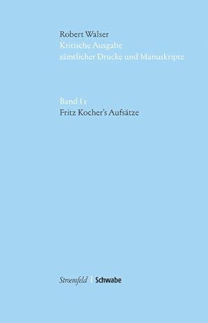 Bild des Verkufers fr Robert Walser Kritische Ausgabe saemtlicher Drucke und Manuskripte. / I 1. Fritz Kocher\ s Aufsaetze, mit 1 DVD-ROM, 2 Teile zum Verkauf von moluna