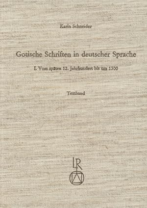 Bild des Verkufers fr Gotische Schriften in deutscher Sprache. Bd.1 zum Verkauf von moluna