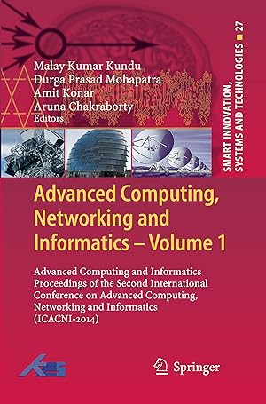 Imagen del vendedor de Advanced Computing, Networking and Informatics- Volume 1 a la venta por moluna