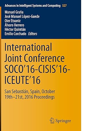 Immagine del venditore per International Joint Conference SOCO\ 16-CISIS\ 16-ICEUTE\ 16 venduto da moluna