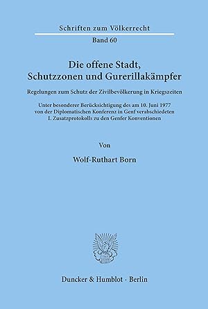Immagine del venditore per Die offene Stadt, Schutzzonen und Gurerillakaempfer venduto da moluna