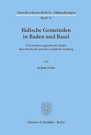 Bild des Verkufers fr Jdische Gemeinden in Baden und Basel zum Verkauf von moluna