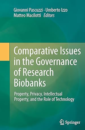 Image du vendeur pour Comparative Issues in the Governance of Research Biobanks mis en vente par moluna