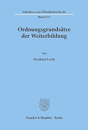 Seller image for Ordnungsgrundsätze der Weiterbildung. for sale by moluna