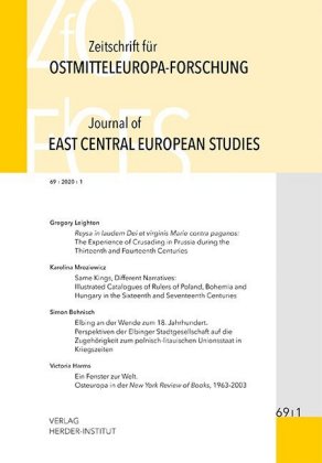 Bild des Verkufers fr Zeitschrift f ¼r Ostmitteleuropa-Forschung (ZfO) 69/1 / Journal of East Central European Studies (JEcES) zum Verkauf von moluna