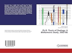 Imagen del vendedor de Ph.D. Thesis of Zoology: A Bibliometric Study, 2002-08 a la venta por moluna