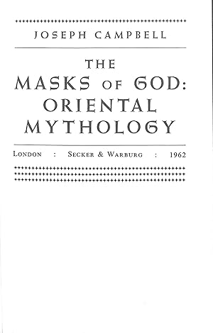 Seller image for The Masks of God Oriental Mythology Volume Two for sale by WeBuyBooks