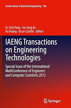 Immagine del venditore per IAENG Transactions on Engineering Technologies venduto da moluna