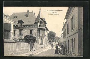 Carte postale Crouy-sur-Ourcq, Maison Moderne, vue de la rue