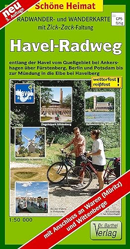 Bild des Verkufers fr Havel-Radweg 1 : 50 000 Radwanderkarte mit Zick-Zack-Faltung zum Verkauf von moluna