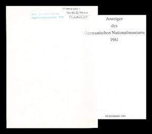 Bild des Verkufers fr Anzeiger des Germanischen Nationalmuseums 1981 zum Verkauf von MW Books